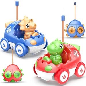 Remote Control Dinosaur Cars for Kids - Red and Blue